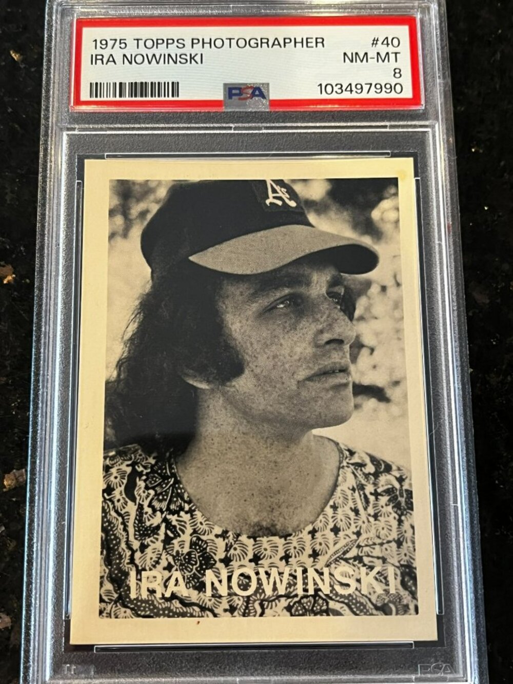 1975 Mike Mandel's Baseball Photographers Ira Nowinski Card #40 PSA 8 Nr Mint